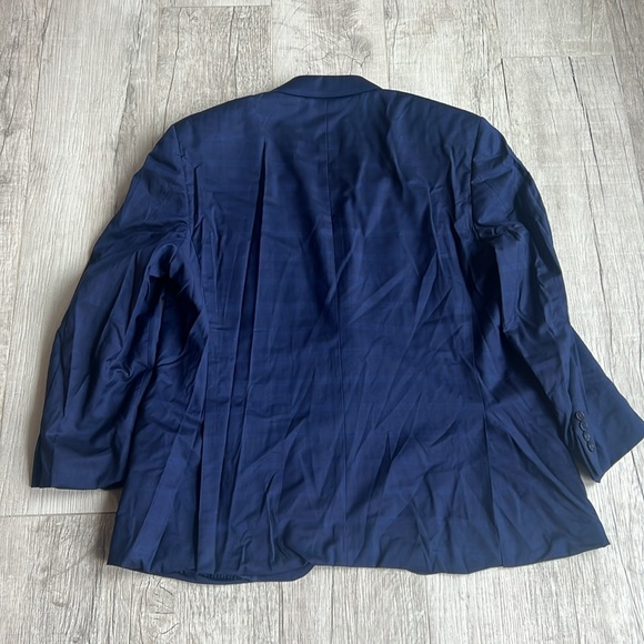 Canali Made in Italy Blue Plaid 100% Wool Suit Euro Size 58 R US Size 48 - Picture 8 of 16